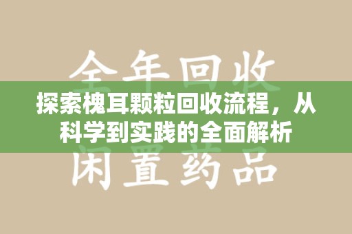 洛阳探索槐耳颗粒回收流程，从科学到实践的全面解析